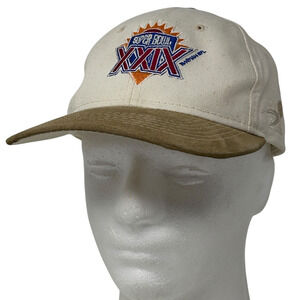 Vintage 90s Super Bowl XXIX Hat Cap 1994 NFL 49ers Sports Specialties Beige
